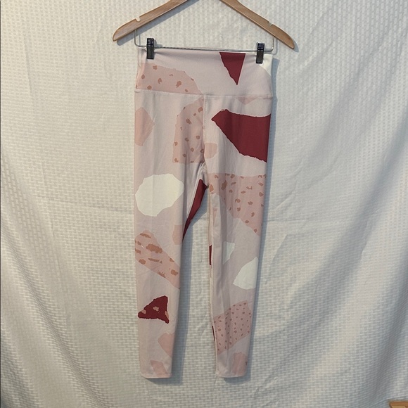 #512 Stylish Women's Abstract Leggings - Pink and Red - Picture 1 of 4